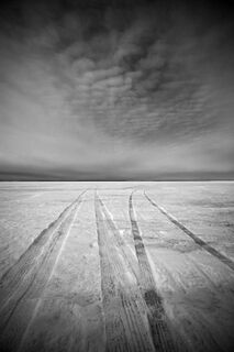 Tire Tracks on the Lake, North Dakota
