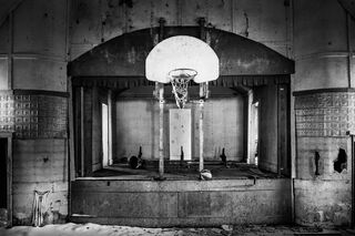 Basketball Hoop and Stage