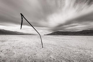 Broken Support Anchor and moving clouds, Owens Lake
