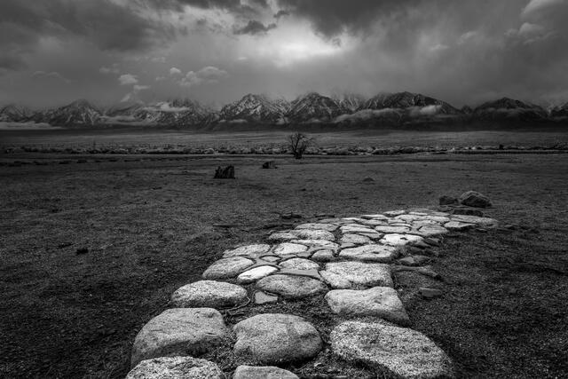 Sidewalk, Manzanar National Historic Site print
