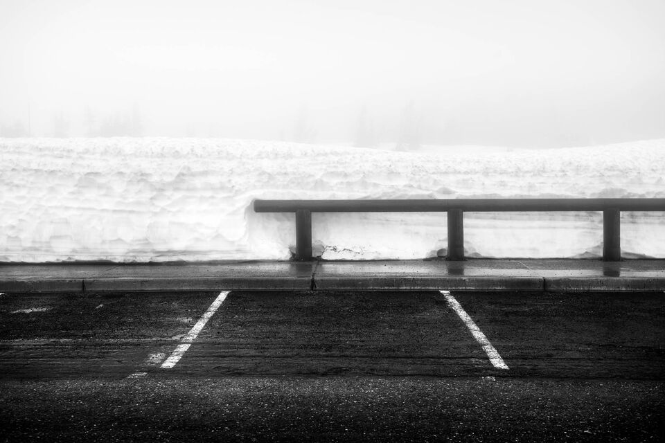 Parking Lot in Fog print