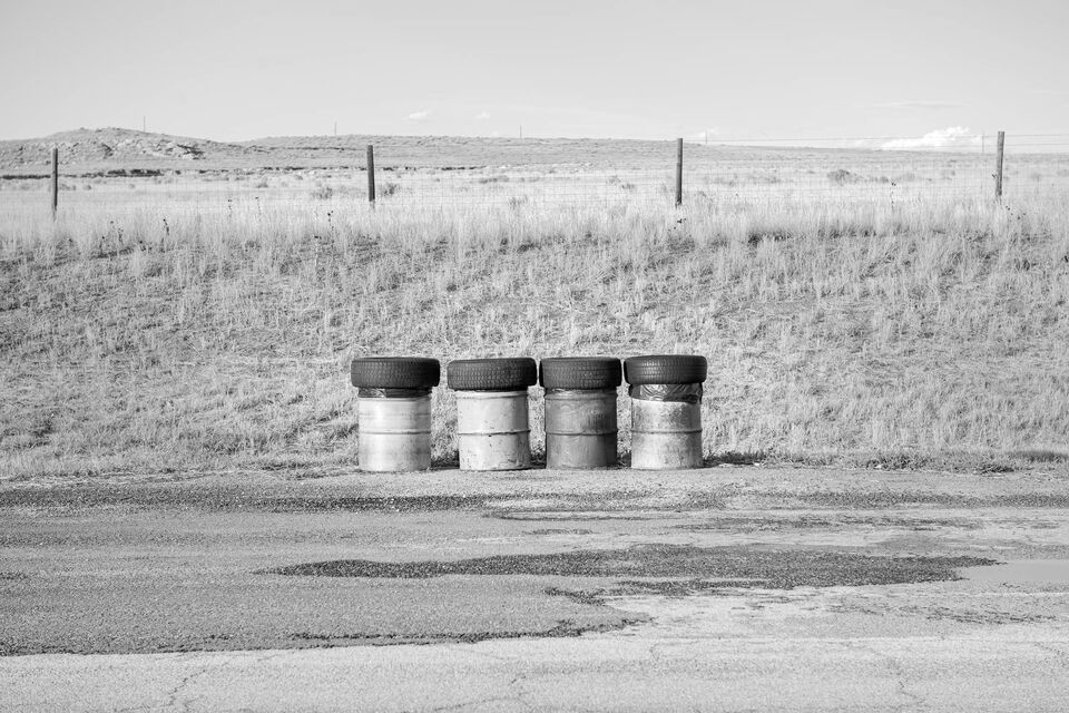 Four Trash Cans print