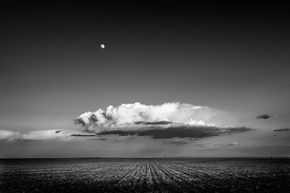 Cloud Over Cut Wheat Field, Colorado print